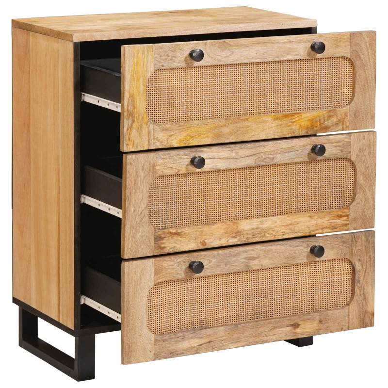 Bufet 2 pcs Brązowy 60 x 33 x 75 cm Drewno z mango