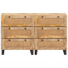 Bufet 2 pcs Brązowy 60 x 33 x 75 cm Drewno z mango