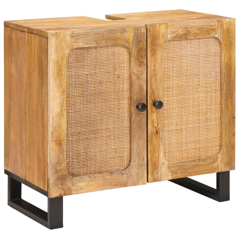 Zestawy łazienkowe z drzwiami 2 pcs Brązowy Drewno z mango