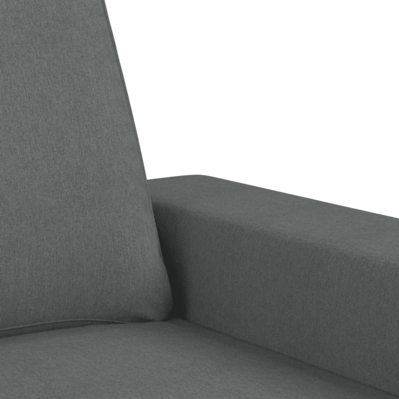 3-cz. komplet wypoczynkowy, ciemnoszary, obity tkaniną