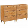 Bufet 2 pcs Brązowy 60 x 33 x 75 cm lite drewno mango