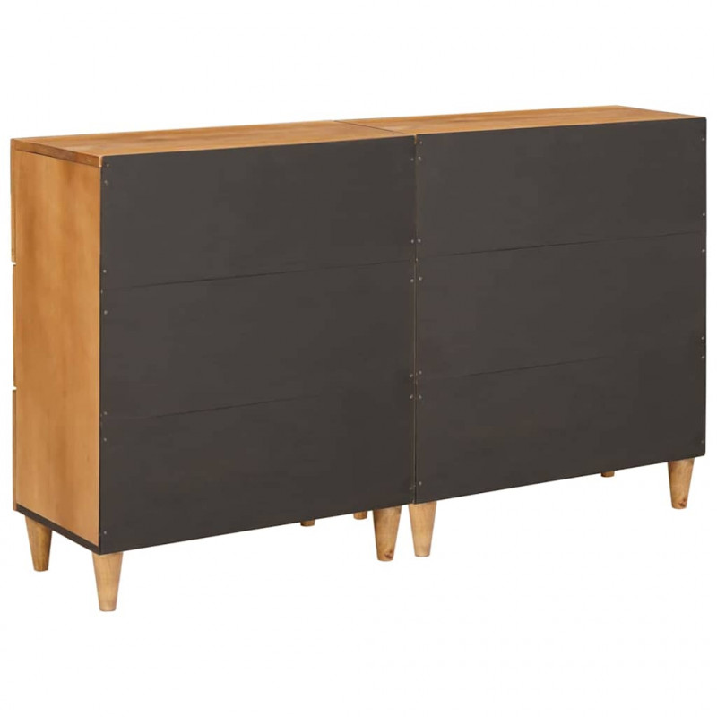 Bufet 2 pcs Brązowy 60 x 33 x 75 cm lite drewno mango