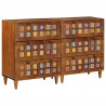 Bufet 2 pcs orzech włoski 60 x 33 x 75 cm Drewno z mango