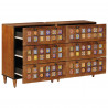 Bufet 2 pcs orzech włoski 60 x 33 x 75 cm Drewno z mango
