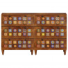 Bufet 2 pcs orzech włoski 60 x 33 x 75 cm Drewno z mango