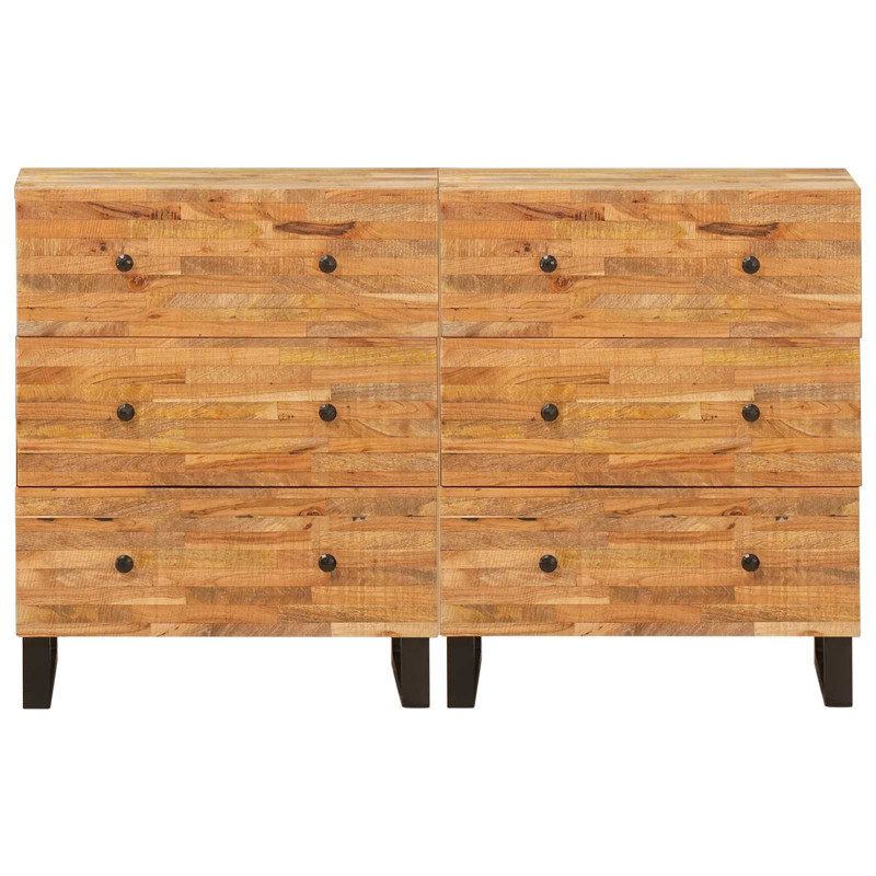 Bufet 2 pcs Brązowy 60 x 33 x 75 cm Drewno z mango