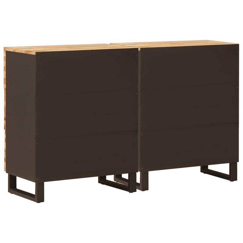 Bufet 2 pcs Brązowy 60 x 33 x 75 cm Drewno z mango