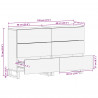Bufet 2 pcs Brązowy 60 x 33 x 75 cm Drewno z mango