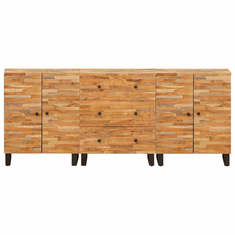 Bufet 3 pcs Brązowy 60 x 33 x 75 cm Drewno z mango