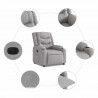 Elektryczny fotel rozkładany Cloud Grey Fabric