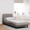 Rama łóżka bez materaca Hanko Taupe 80x200 cm Tkanina