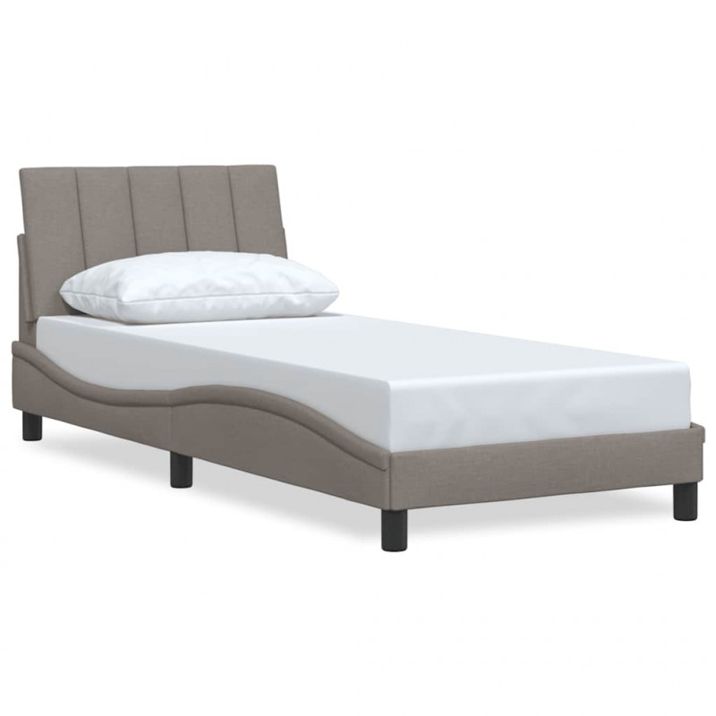 Rama łóżka bez materaca Hanko Taupe 80x200 cm Tkanina