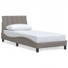 Rama łóżka bez materaca Hanko Taupe 90x190 cm Tkanina