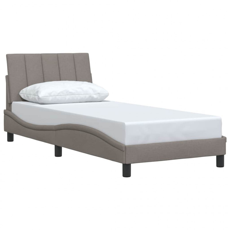 Rama łóżka bez materaca Hanko Taupe 90x190 cm Tkanina