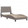 Rama łóżka bez materaca Hanko Taupe 90x190 cm Tkanina