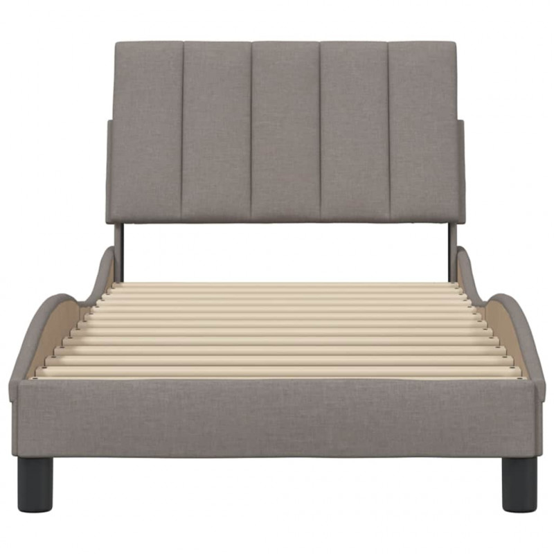 Rama łóżka bez materaca Hanko Taupe 90x190 cm Tkanina