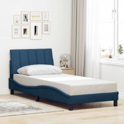 Rama łóżka bez materaca Hanko Niebieska 90x190 cm Tkanina