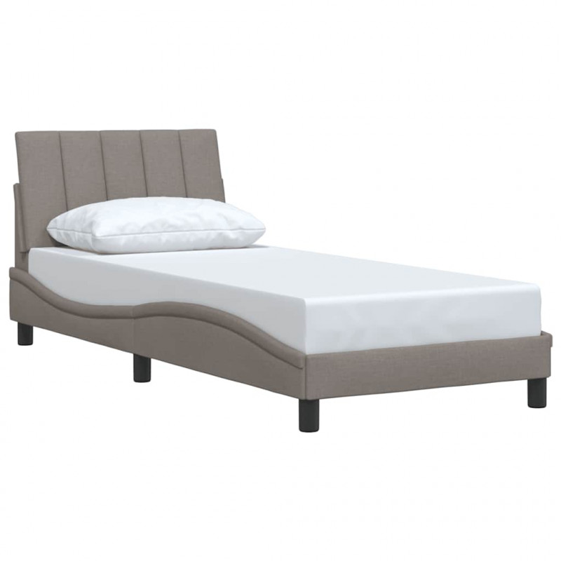 Rama łóżka bez materaca Hanko Taupe 90x200 cm Tkanina