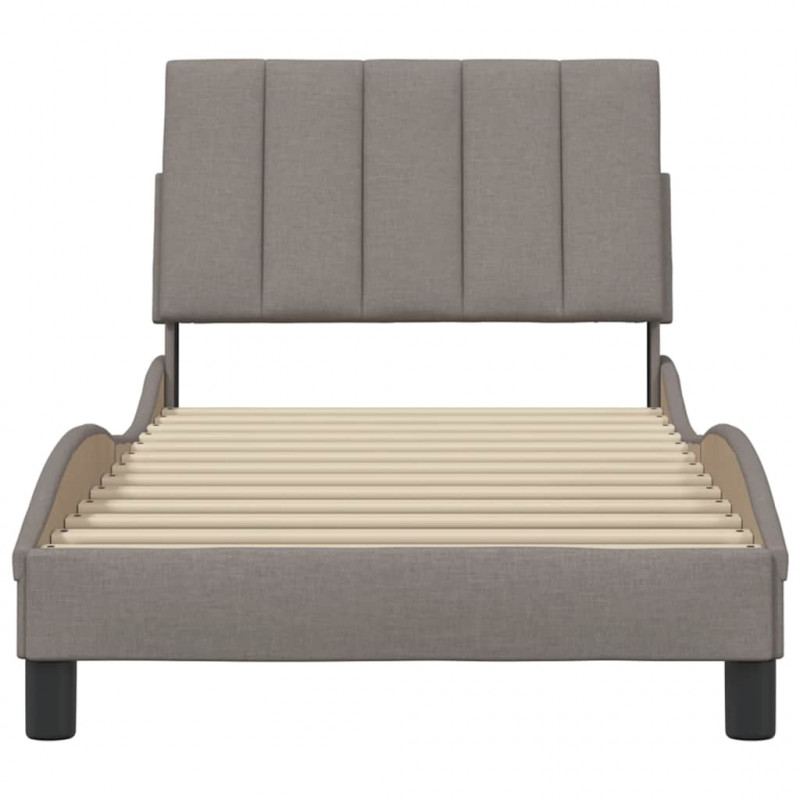 Rama łóżka bez materaca Hanko Taupe 90x200 cm Tkanina