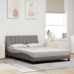 Rama łóżka bez materaca, Hanko, taupe, 120x200 cm, obita tkaniną