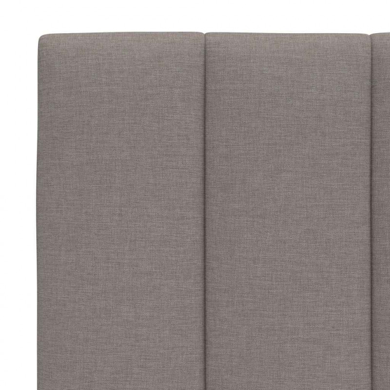 Rama łóżka bez materaca, Hanko, taupe, 200x200 cm, obita tkaniną