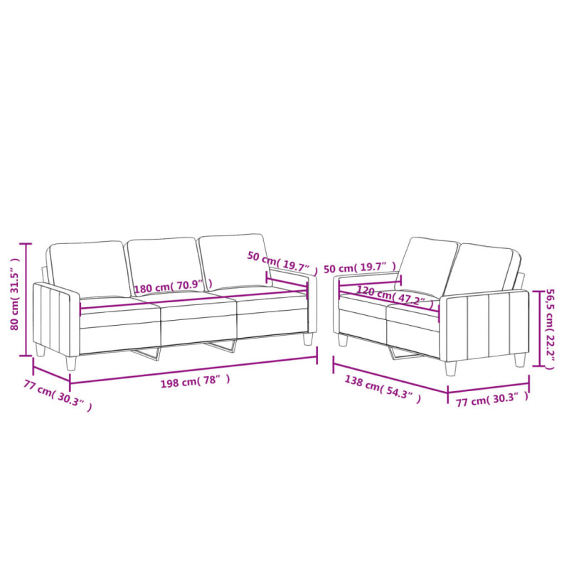2-osobowa sofa z poduszkami, kremowa, sztuczna skóra