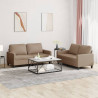 2-osobowa sofa z poduszkami, cappuccino, sztuczna skóra