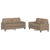 2-osobowa sofa z poduszkami, cappuccino, sztuczna skóra