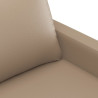 2-osobowa sofa z poduszkami, cappuccino, sztuczna skóra