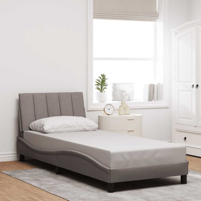 Rama łóżka bez materaca Hanko Taupe 90x190 cm Tkanina