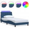 Rama łóżka bez materaca Hanko Niebieska 100x200 cm Tkanina