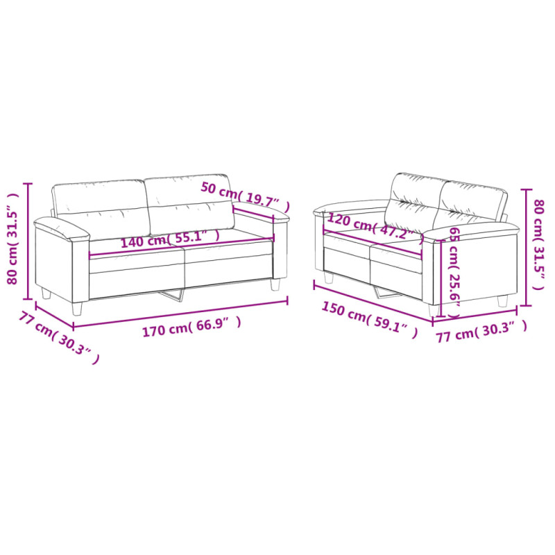 2-osobowa sofa z poduszkami, czarna, sztuczna skóra