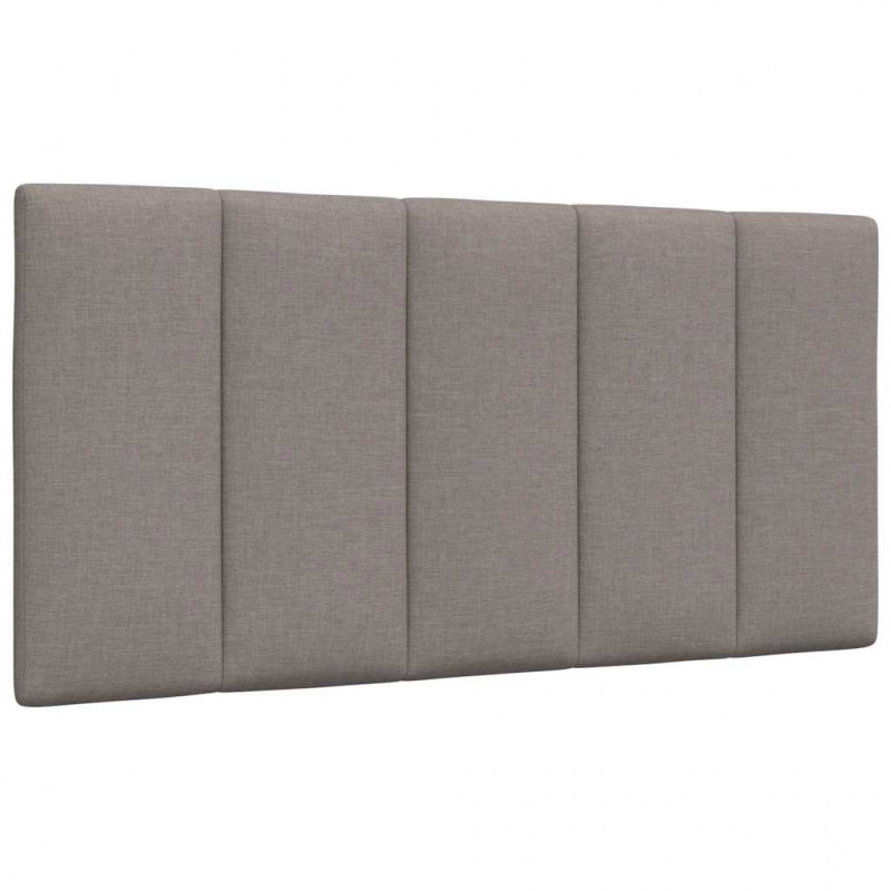 Łóżko z materacem, Hanko, taupe, 100x200 cm, obite tkaniną