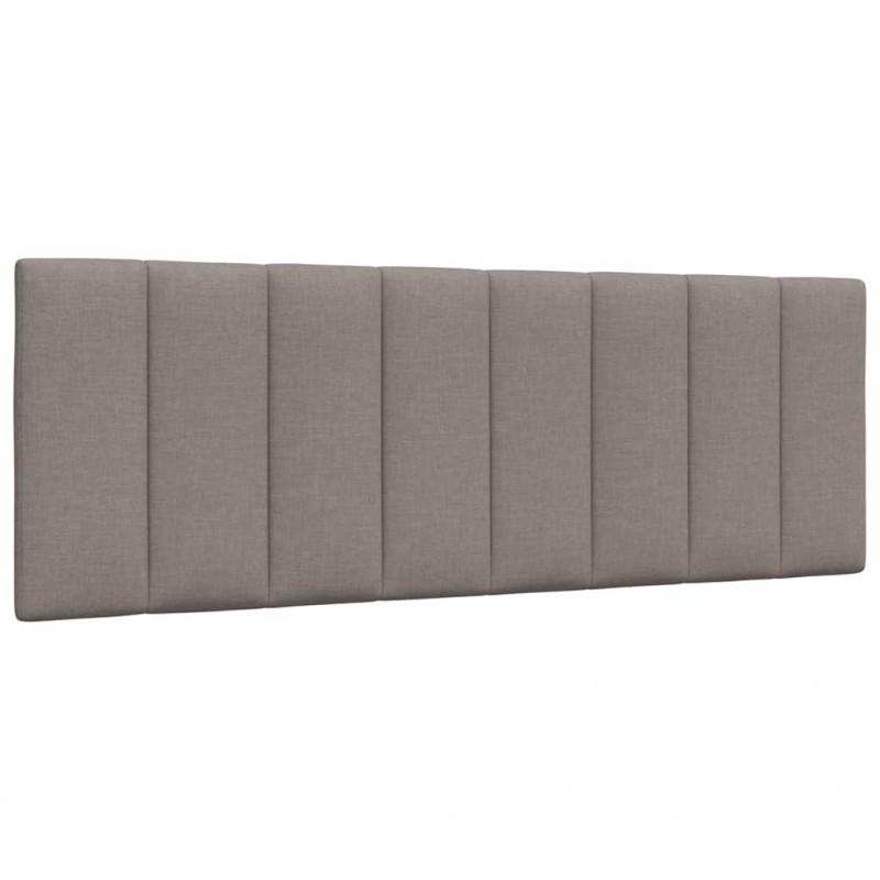Łóżko z materacem, Hanko, taupe, 140x200 cm, obite tkaniną