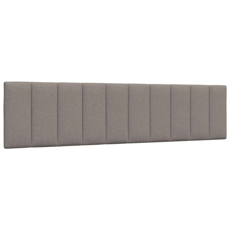 Łóżko z materacem, Hanko, taupe, 200x200 cm, obite tkaniną