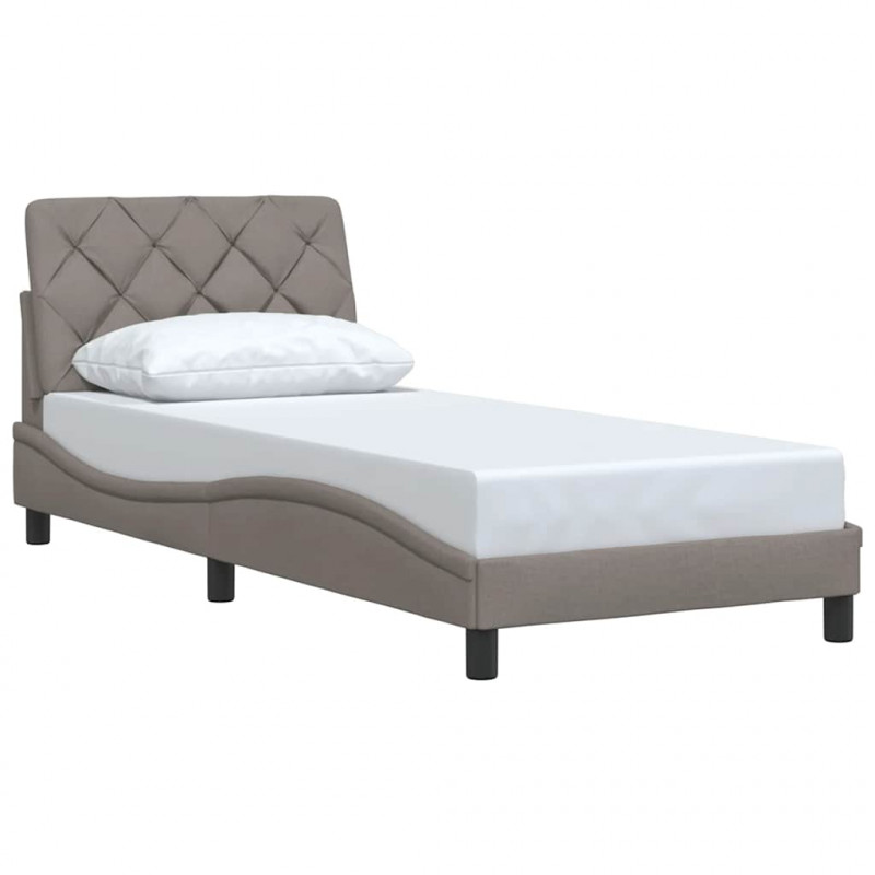 Rama łóżka bez materaca Taupe 80x200 cm Tkanina