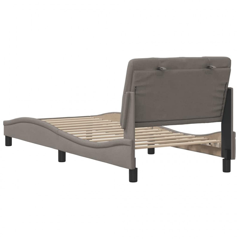 Rama łóżka bez materaca Taupe 90x190 cm Tkanina