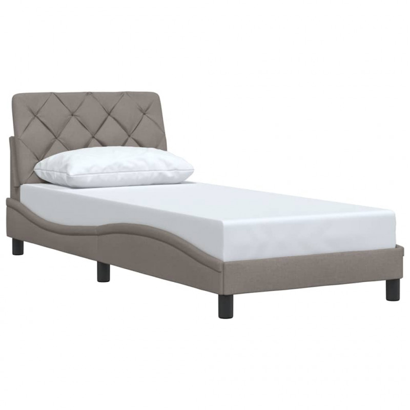Rama łóżka bez materaca Taupe 90x200 cm Tkanina