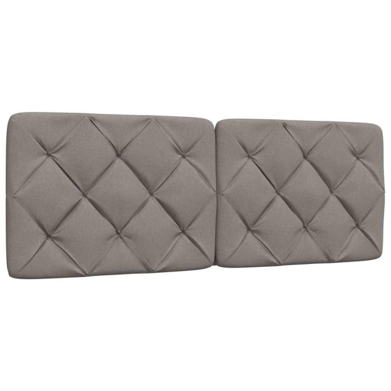 Rama łóżka z LED bez materaca Taupe 120x200 cm Tkanina