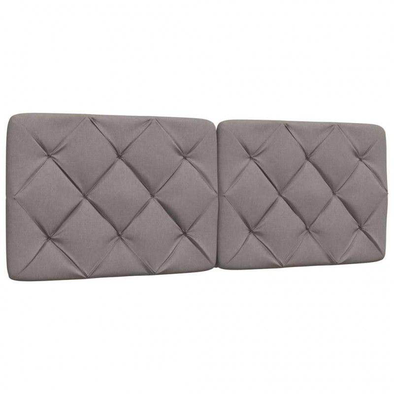 Rama łóżka z LED bez materaca Taupe 140x190 cm Tkanina