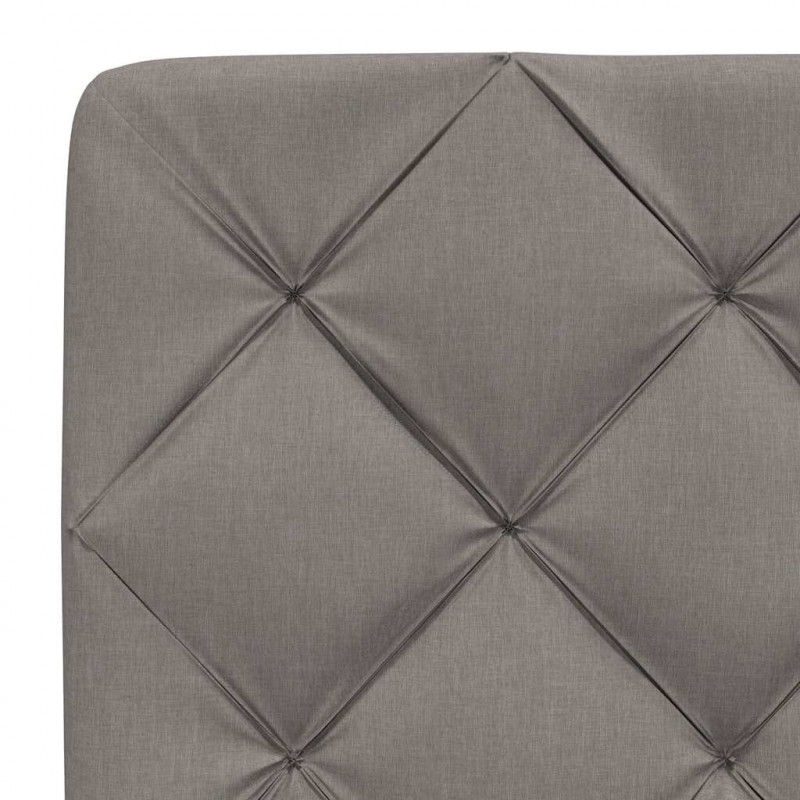 Rama łóżka z LED bez materaca Taupe 140x190 cm Tkanina