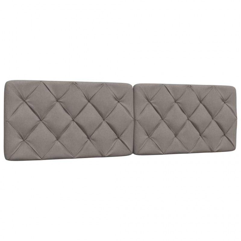 Rama łóżka z LED bez materaca Taupe 180x200 cm Tkanina