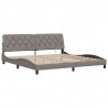 Rama łóżka z LED bez materaca Taupe 200x200 cm Tkanina