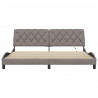 Rama łóżka z LED bez materaca Taupe 200x200 cm Tkanina