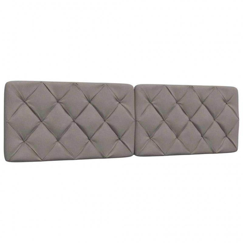 Rama łóżka z LED bez materaca Taupe 200x200 cm Tkanina