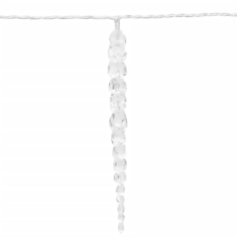 Lampki świąteczne w kształcie sopli, 100 LED, ciepła biel, 10 m