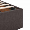 Rama łóżka otomana bez materaca, brązowa, 90x190 cm, tkanina