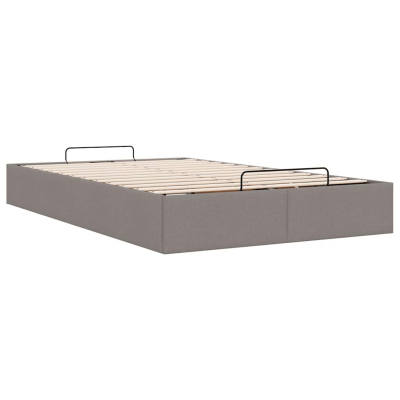 Rama łóżka otomana bez materaca, taupe, 120x200 cm, tkanina