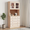 Kredens ALTA, 77x35x165 cm, lite drewno sosnowe