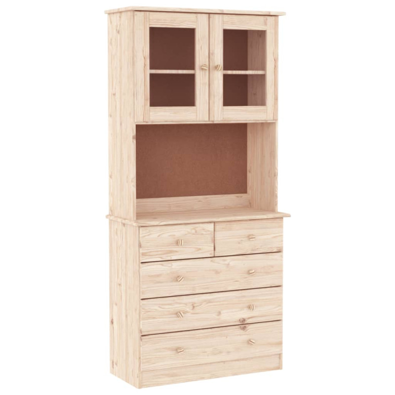 Kredens ALTA, 77x35x165 cm, lite drewno sosnowe